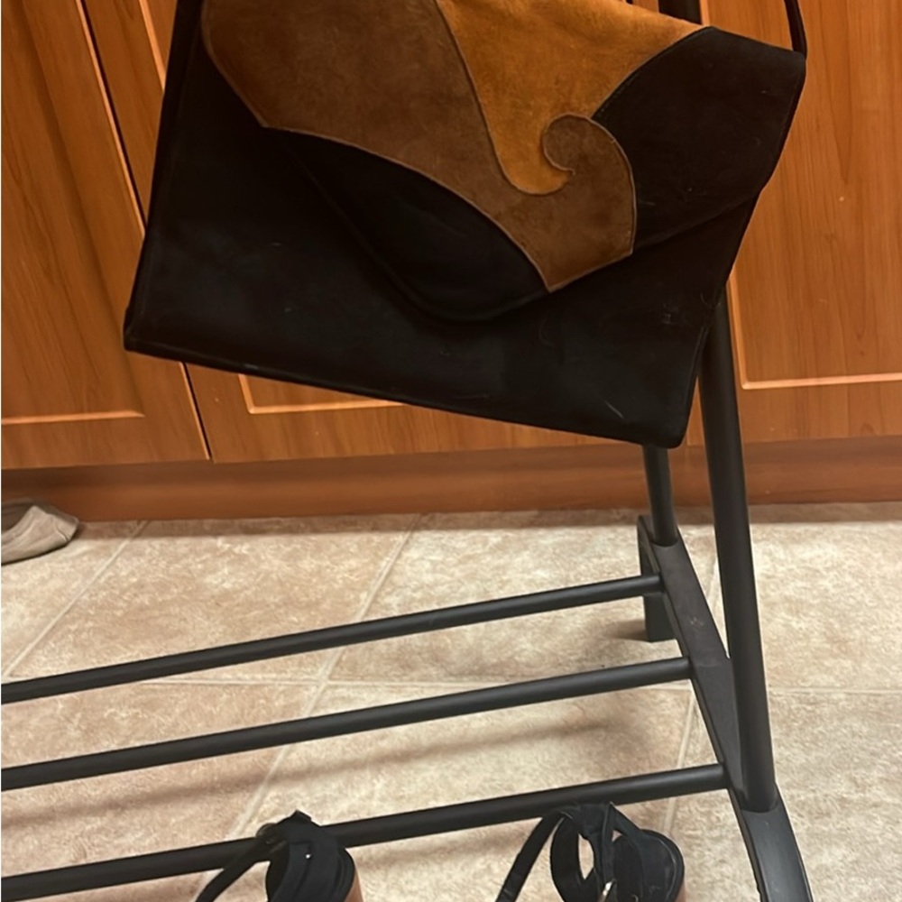 Privileged Black strappy Sherman heelless heels and Clutch